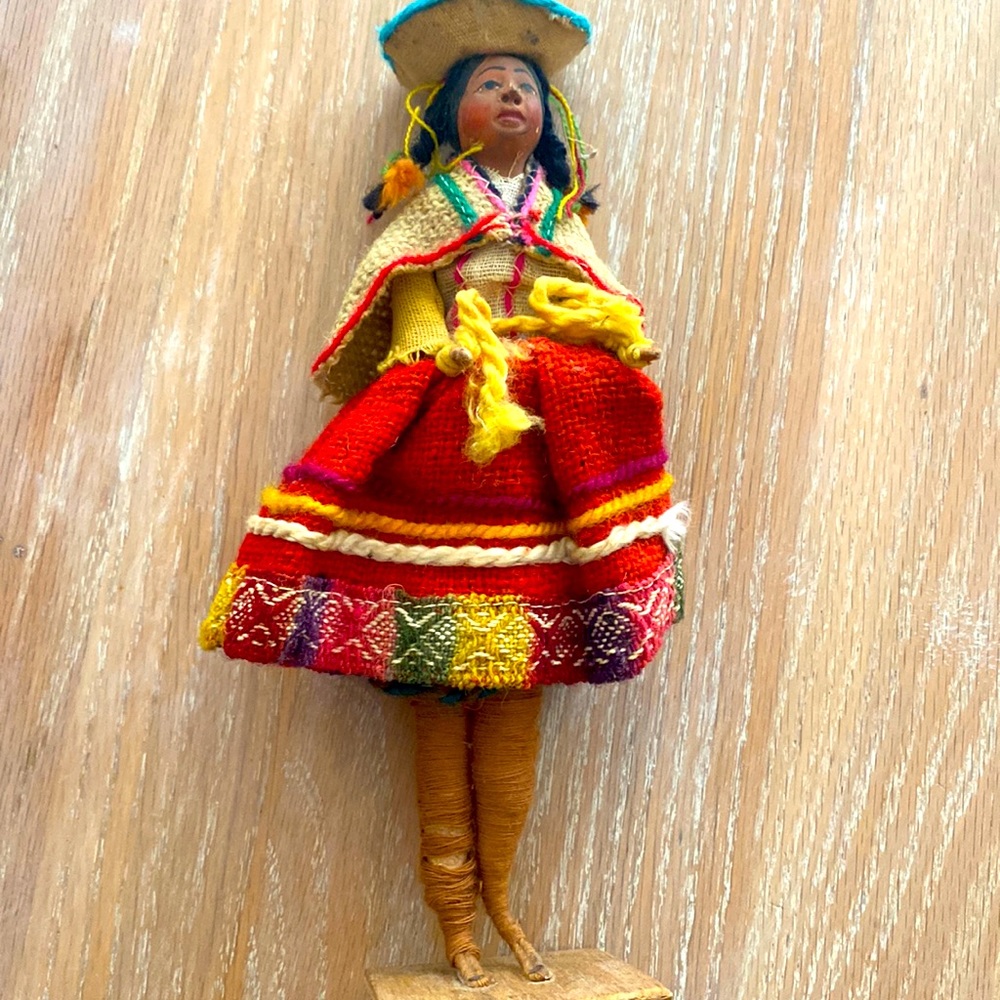 Vintage native Peru handmade doll